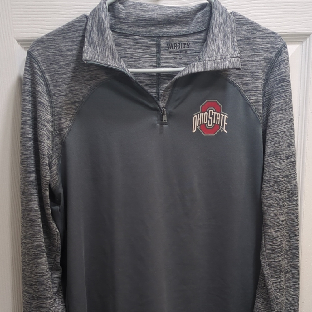 Ohio State Gray Quarter-Zip Pullover